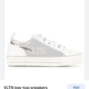 Valentino low top sequin sneaker, size 37